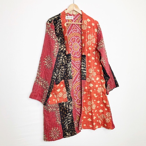 She’s 1 Oak She’s one of a kind multicolored open closure reversible kimono - Picture 7 of 8